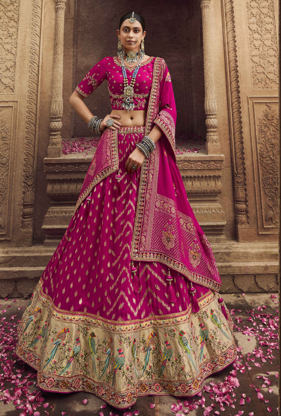 Pink deals lehenga choli