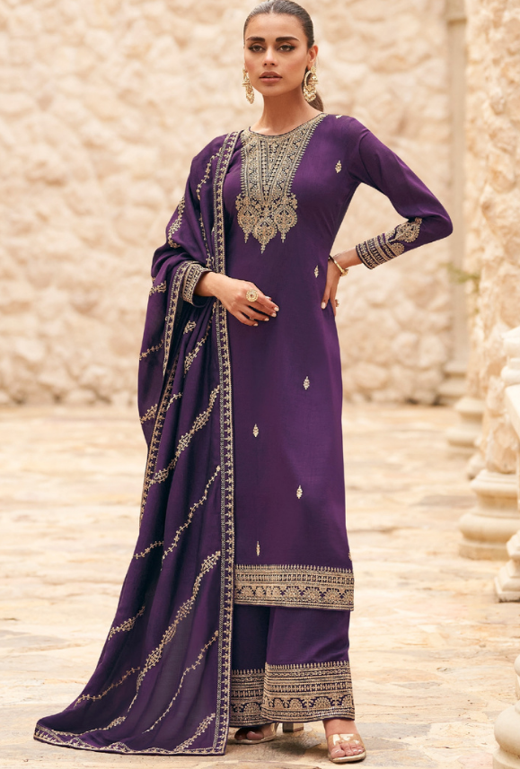 Purple colour punjabi salwar 2025 suit
