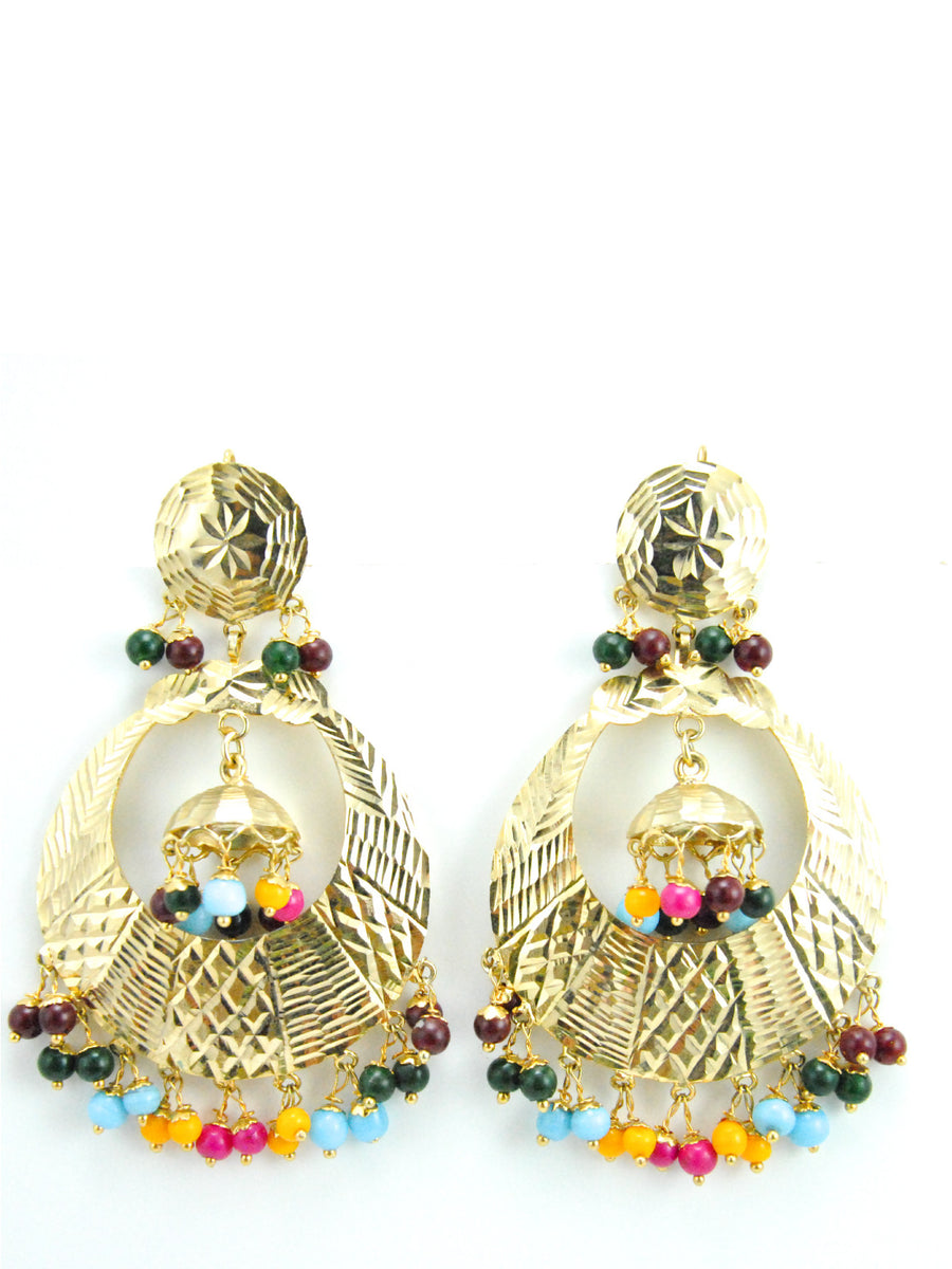 Banjara earrings with multicolored beads - Desi Royale