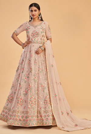 Peach Anarkali Dress