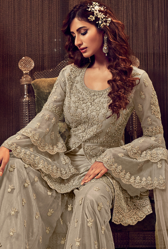 Grey sales sharara dress