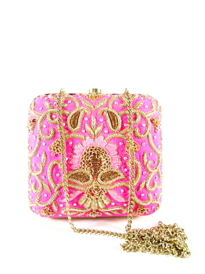 Pink Bridal Clutch - Desi Royale