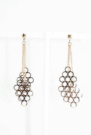 Gold chandelier earrings - Desi Royale