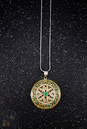 Chakra Silver pendant with gemstones - Desi Royale