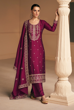 Maroon Salwar Suit