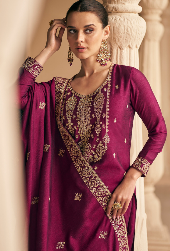 Maroon Salwar Suit