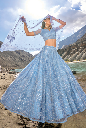 Blue Lehenga Choli