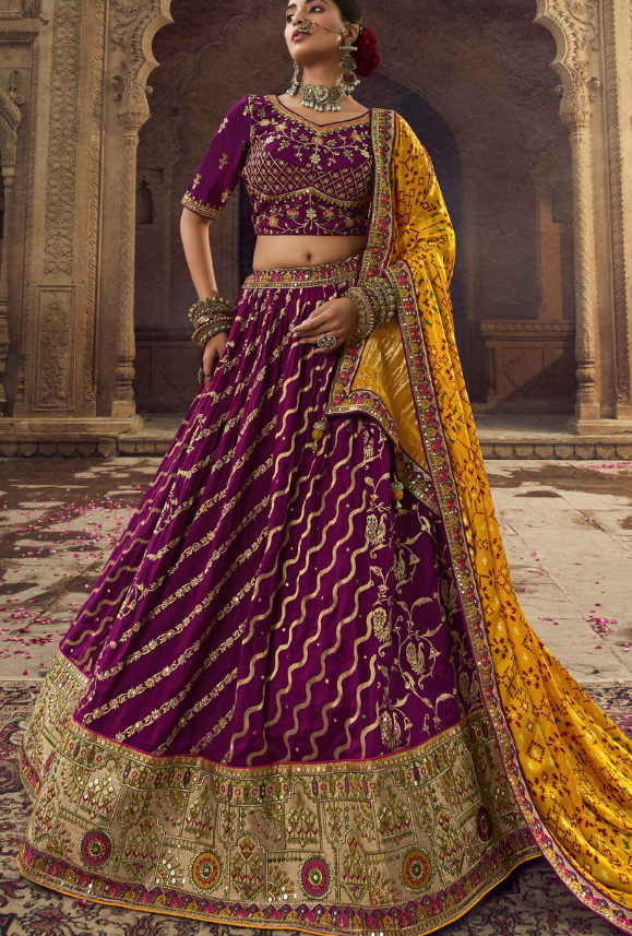 Purple Lehenga Choli