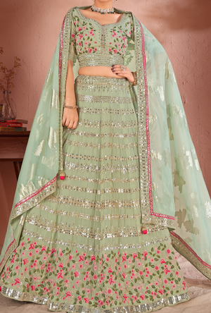 Green Lehenga Choli