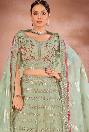 Green Lehenga Choli