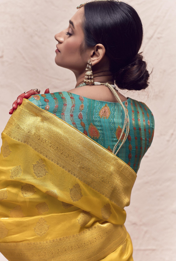 Yellow Silk Saree