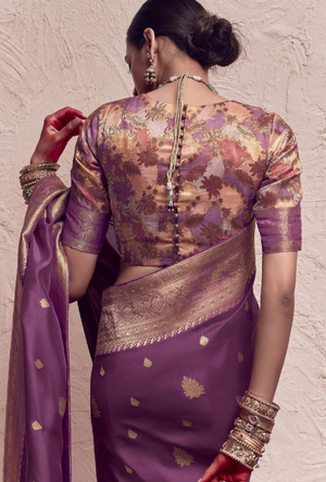 Purple Silk Saree