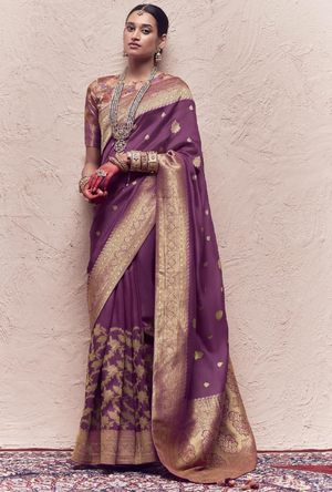 Purple Silk Saree