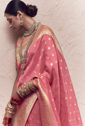 Pink Silk Saree