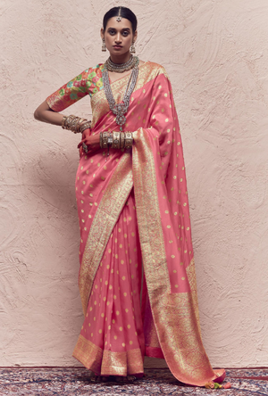 Pink Silk Saree