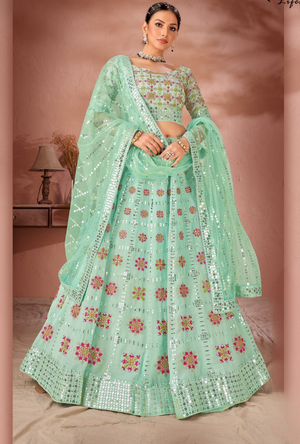 Sea Green Lehenga Choli