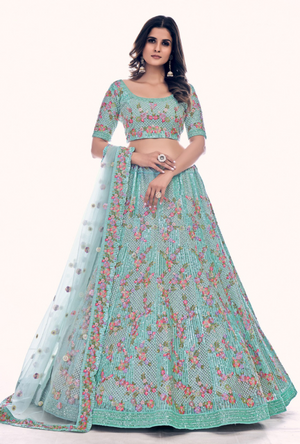 Firozi Lehenga Choli