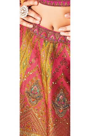 Multicolour Banarsi Silk Lehenga