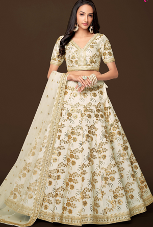 Creamy White Lehenga Choli