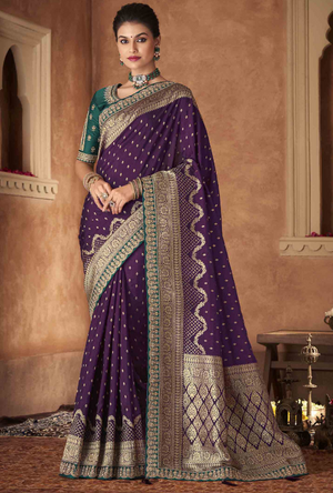 Purple Saree