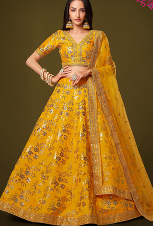 Yellow Lehenga Choli