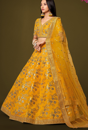 Yellow Lehenga Choli