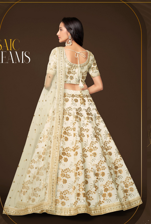 Creamy White Lehenga Choli