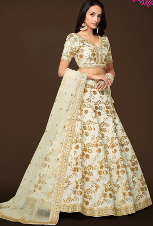 Creamy White Lehenga Choli