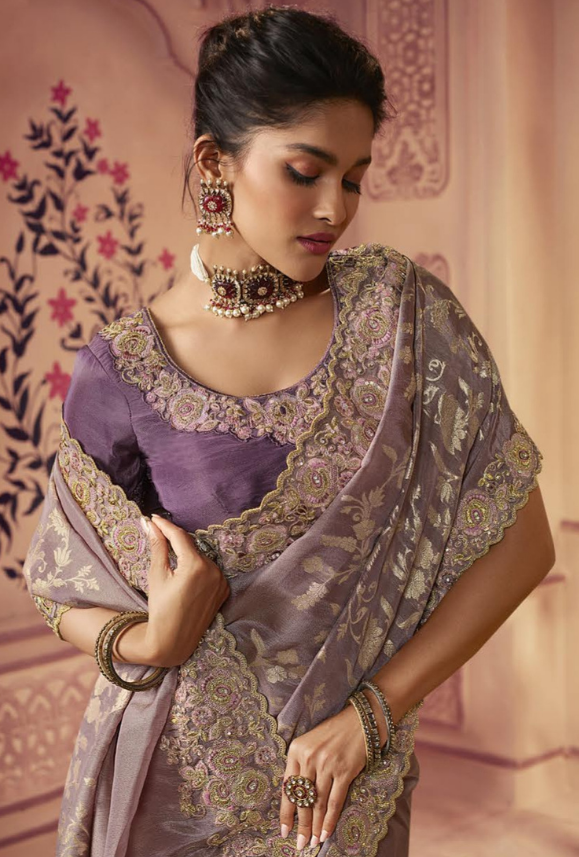 Purple Saree