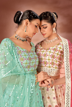 Sea Green Lehenga Choli