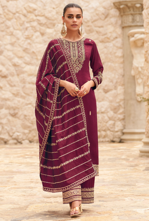 Maroon Salwar Suit