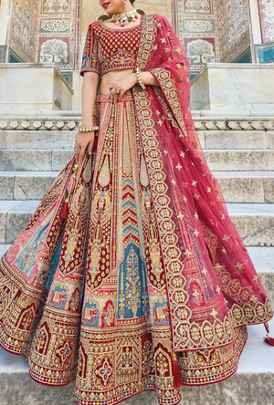 Multicolour Bridal Lehenga