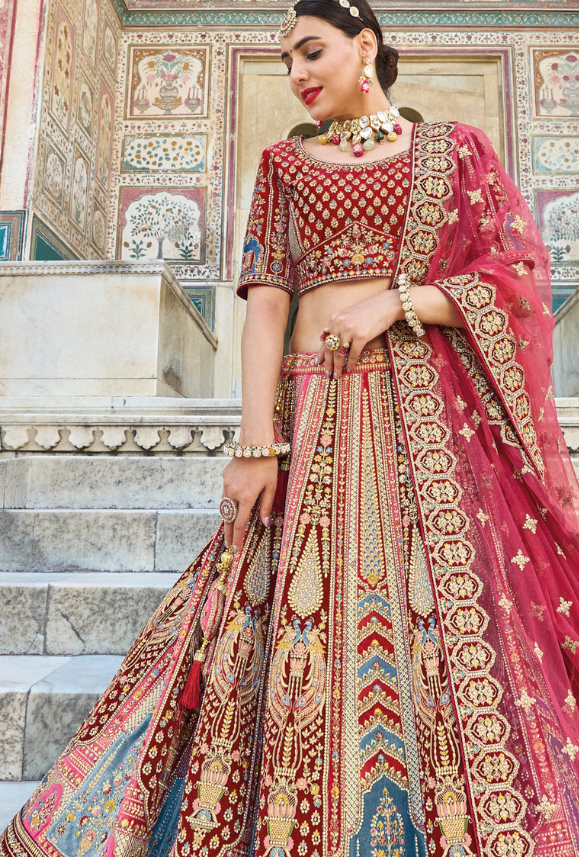 Multicolour Bridal Lehenga