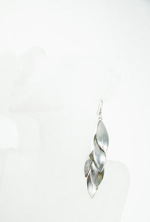 Silver multi leaf earrings - Desi Royale