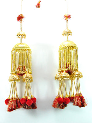 Gold Umberella Kalire with Red Tassles - Desi Royale
