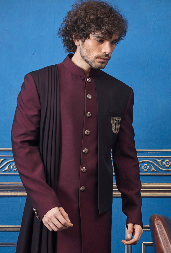 Maroon Mens Sherwani