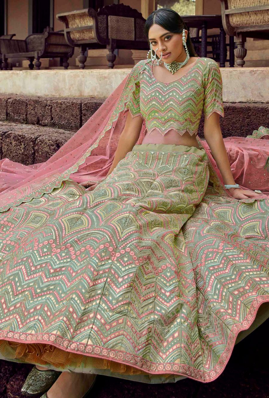 Green Lehenga Choli