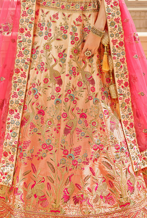 Peach Bridal Lehenga Choli