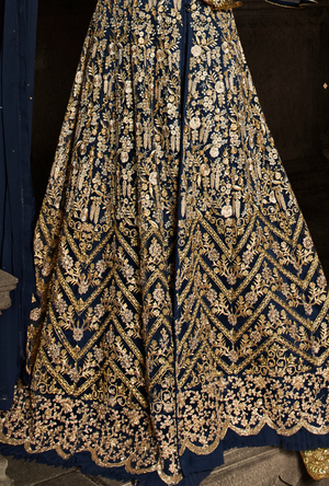 Navy Blue Anarkali Suit