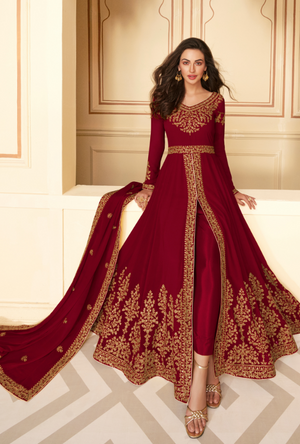 Red Anarkali Suit