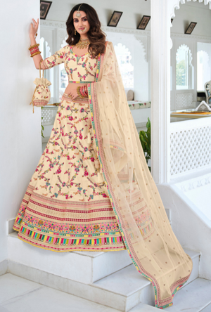 Cream Royal Lehenga Choli set