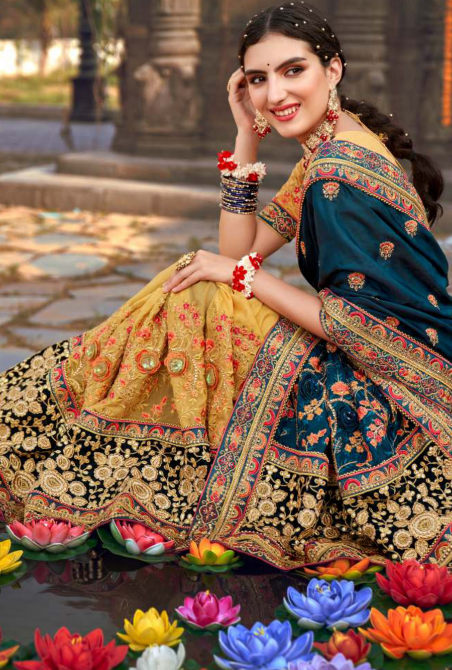 Multicolor Designer Saree