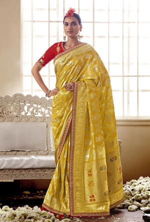 Mustard Saree