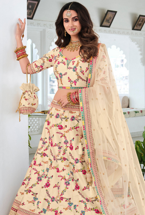 Cream Royal Lehenga Choli set