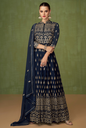 Blue Anarkali Dress