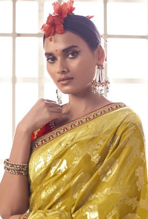 Mustard Saree