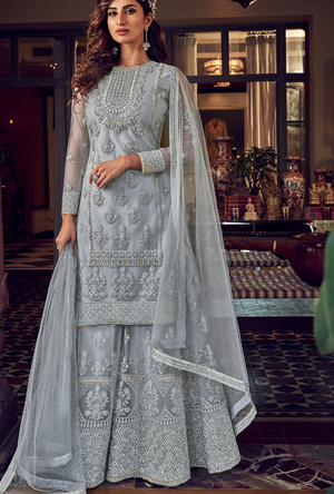 Light Blue Sharara Suit