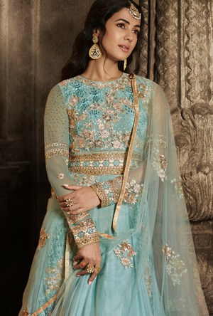 Blue Anarkali Suit