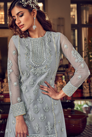 Light Blue Sharara Suit