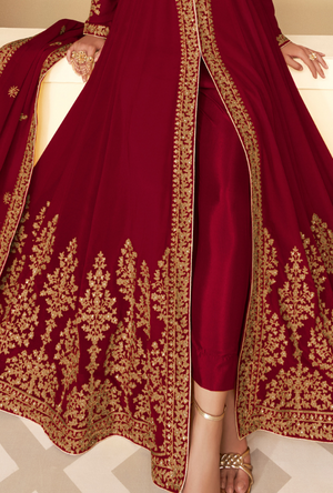 Red Anarkali Suit